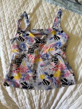 FP Movement by Free People Floral Tank Top in White, Pink, Blue and Yellow